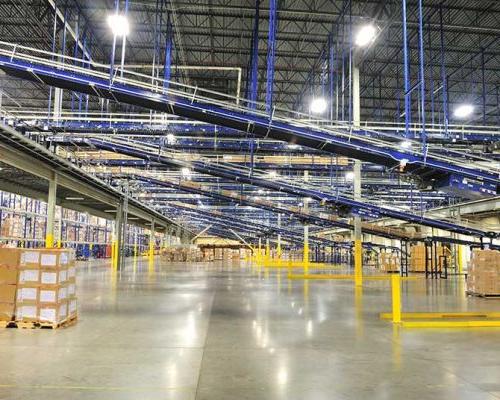 Interior of Nike Distribution Center warehouse