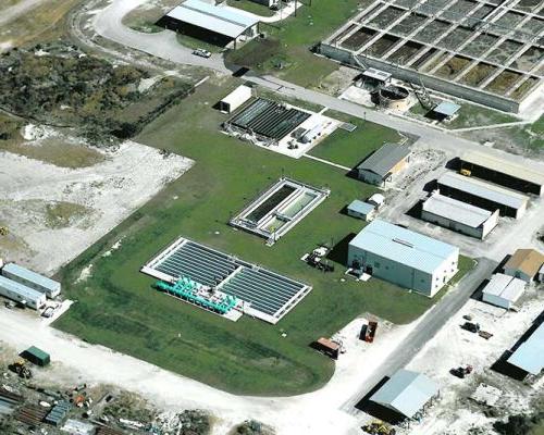 Aerial view of Winter Haven Wastewater Treatment Plant